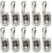 10x Kit di riparazione per cerniere lampo argento 5#, cerniere in resina di ricambio per tiranti con fermi a forma di U per tende per abbigliamento a doppia faccia 37x12mm
