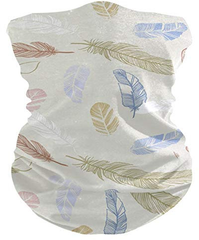 hengpai Neck Gaiter Herren Halsmaske, Sturmhaube Gesichtsmaske Bandana Corlorful Federn
