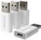 MOSWAG 4 Packs USB C auf USB Adapter USB Stecker auf USB C Buchse Adapter USB C Adapter Kompatibel mit Mag Safe Ladegerät,i Mac,Mac Book Pro,Mac Book,Laptops,PC,Computer und mehr