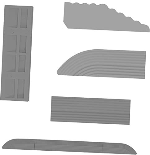 Baoblaze 4Pcs Saugroboter Türschwellenrampe, Treppen-Einstiegsleisten, Staubsauger Roboter Rampe, Tür Boden Schwellenleiste, Door Threshold Ramp for Robot Vacuum, Stufenrampe für Schwellen Türen, Grau
