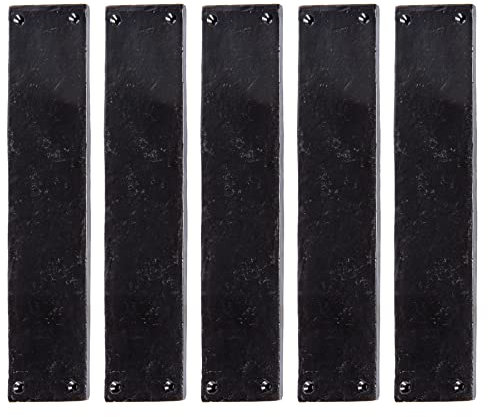 Hammer and Tongs - Rustic Door Push Plate - W65mm x H295mm - Black - Pack of 5