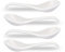 CHILDIKE Porcelain Soup Spoons Set of 4, Ceramic Chinese Soup Spoons 6.6 Inch, Asian Soup Spoons, Japanese Ramen Spoons, White
