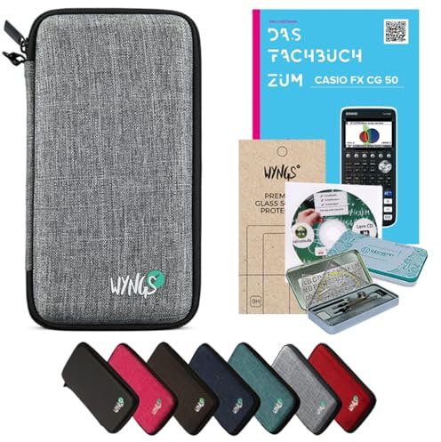 CALCUSO Zubehör Streberpaket Hellgrau kompatibel für Taschenrechner Casio FX-CG 50