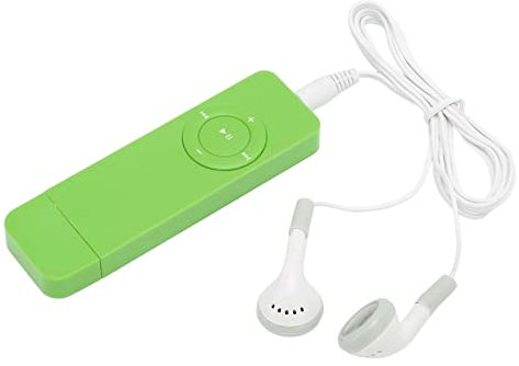 ASHATA MP3 Player, 64GB Portable Digital Lossless Music MP3 Player, Portable HiFi Sound Mp3 Music Player, E-Book Listen To Novels Mini Player, for Students Kids(Green)