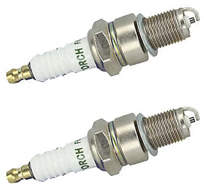 URPIZY 2er-Pack Zündkerze Für Rasenmäher Strimmer Freischneider Rasentrimmer Kettensäge Heckenschere Cutter Ersatzzubehör für F6RTC (BPR6ES) Zündkerze