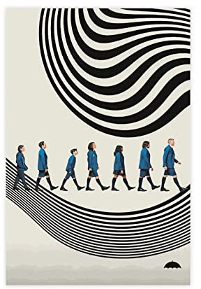 Affiche Classique Du Film The Umbrella Academy Poster Leinwand Poster Wandkunst Dekor Druck Bild Gemälde für Wohnzimmer Schlafzimmer Dekoration Rahmen Stil 20 x 30 cm