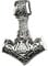 Treasure Bay men's Jewellery - 925 Sterling Silver Viking Pendant Amulet Thor Hammer Necklace for Men and Women