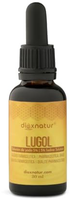 DIOXNATUR® Iodio Lugol 5% 30 ml Grado Farmaceutico Etichetta IT Soluzione Liquido di iodio e ioduro di Potassio con Pipetta gocce integrata