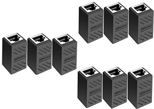 Lurrose 9 Pcs Network Cable Connector Ethernet Cable Adapter Ethernet Extender Adapter Cat 5 Connector Ethernet Adapter Cat 5 Coupler Connectors Cat 6 Coupler Cat6 Ethernet Cable Abs