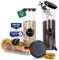 LIKAYA® Vorratsgläser 3er-Set – 2000ml Glasbehälter mit FSC® Pinienholz-Deckel | Inkl. Metalllöffel, Etiketten & Stift – Perfekt für stilvolle und luftdichte Lebensmittelaufbewahrung