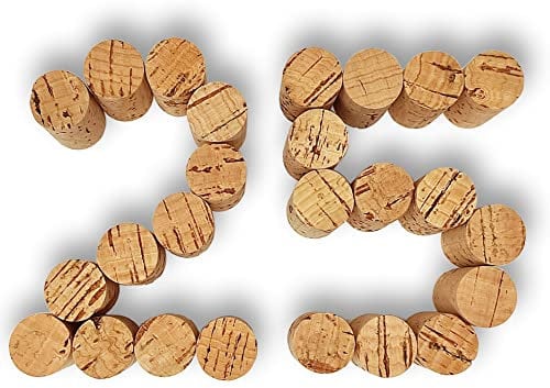 famos Korken/Weinkorken/Flaschenkorken zum Basteln - Natur - neu - 24mm x 45mm (25)
