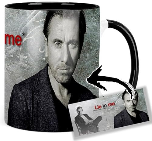 Lie To Me Tim Roth Tasse Innen & Henkel Schwarz Keramikbecher Mug