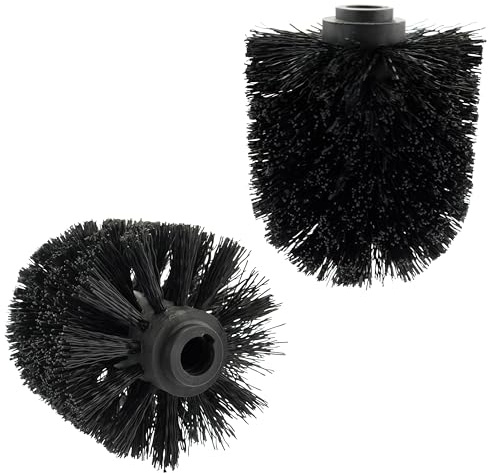 eluno Ersatz-Bürstenköpfe 2tlg. Set für Stand-WC-Bürsten 4in1 schwarz #93099#93101
