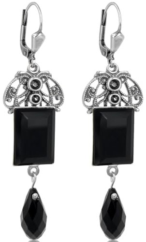 Chandelier Ohrringe Silber Vintage Jugendstil Damen Ohrhänger NOBEL SCHMUCK