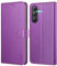 Ganbary Cover Compatibile con Samsung Galaxy A55 5G, Premium Pelle PU Flip Libro Custodia per Samsung Galaxy A55 5G [Protezione Completa] [Slot per Scheda] [Funzione di Supporto], Viola