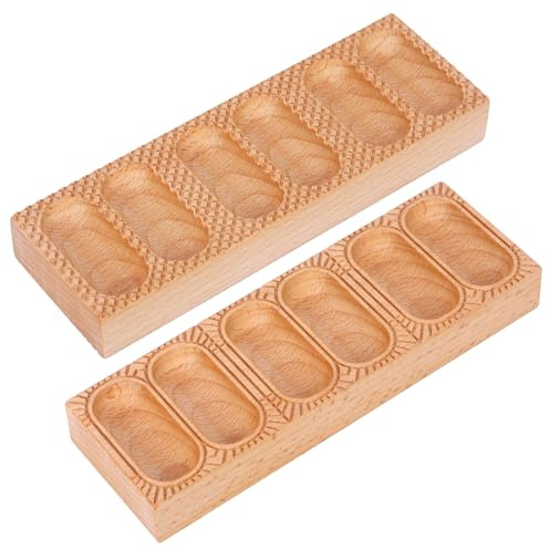 Ravioli-Brett aus Holz, 2-in-1, Doppio-Ravioli-Form, gefüllte Pappardelle, wendbar, Ravioletti-Formen, Presse, Holz, Pasta, Raviolini-Macher, handgefertigt, italienische frische Nudelherstellung,