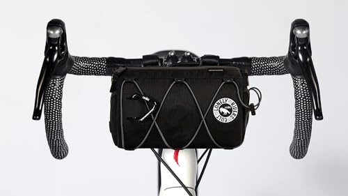 ULAC Lenkertasche Fahrrad Wasserdicht Robust Padded Schutz E-Bikes Mountainbike Rennrad Multifunktional Fahrradtasche Zubehör Karabiner Seitentaschen Wetterfest 3.8L 24x14x14cm