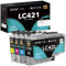 iNKPAD LC 421 Tintenpatronen kompatibel mit Brother LC421 LC 421XL LC421XL für Drucker Brother MFC-J1010DW DCP-J1140DW DCP-J1050DW (4 Stück)