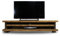BLU Coast Ashlett Widescreen Solid Wood Tv Unit with Open Shelving, Low Natural Wood Rustic Media Cabinet, Storage for Sound Bars, Gaming Consoles and Home Electronics 100lx40Dx38H – Dark Oak