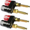 RUNCCI-YUN 2 Stück lautsprecher terminal, buchsen für bananenstecker,AMP Terminal Endstufe 2-Weg Bananenstecker-Jack,Audio Lautsprecher Terminal bananenbuchse Panelmontage (Länge 2,3 Zoll)