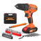Perceuse Visseuse sur Batterie, 21V Visseuse Devisseuse Sans Fil avec 2 Batteries, 29 Accessoires et Coffret, Perceuse Tournevis Électrique pour Maison, Bricolage, Bureau - Orange