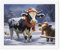 SKTNBM Digitales Ölgemälde, Weihnachts-Schneekuh-Druck, DIY-Ölgemälde, Malen nach Zahlen für Erwachsene, personalisiertes Ölgemälde-Set