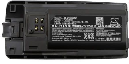 2200mAh 8.14Wh Battery Replacement for Motorola RMM2050, RMU2040, RMU2080, RMU2080d, RMV2080, XT220, XT420, XT460 Two-Way Radio fit Part No. PMNN4434, PMNN4434A, PMNN4434AR