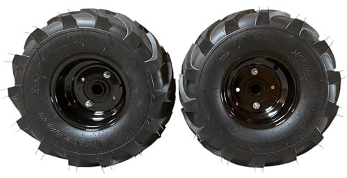 G GRÜNWELT Lot de 2 roues de rechange en caoutchouc 19 x 7,00-8 180 mm pour motoculteurs et motoculteurs