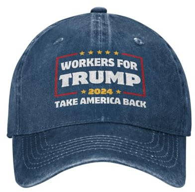 peiyeety Arbeiter für Trump Hut 2024 Wahl Save America Classic Hut Denim Baseball Cap