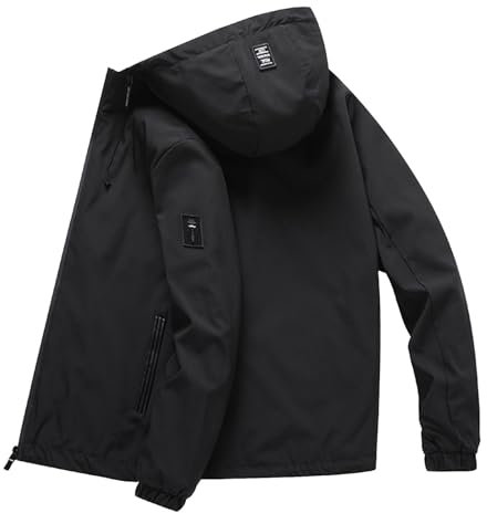 Zuoyue Veste Décontractée pour Homme Veste Homme Coupe Vent imperméable Vestes de Pluie Blousons Hommes Softshell Vestes de Sport Légère et Résistante d'hiver Coupe-vent de Travail