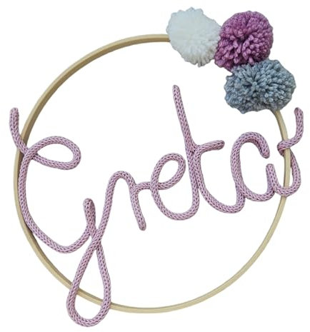 Personalisierter Namensring Türschild Kinderzimmer Traumfänger (Altrosa)