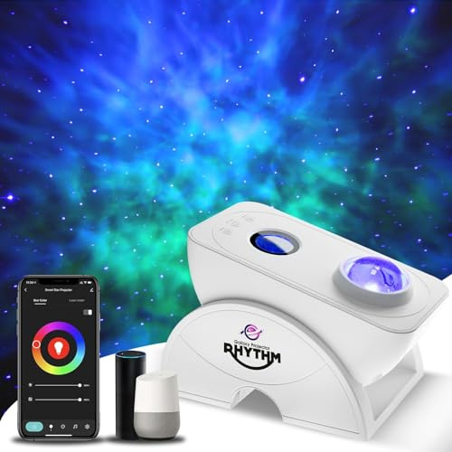 Galaxy Lamps Galaxy Star Projector with Nebula Cloud Effect, (Blue Stars) Blue Stars, 24H Timer, Rectangle
