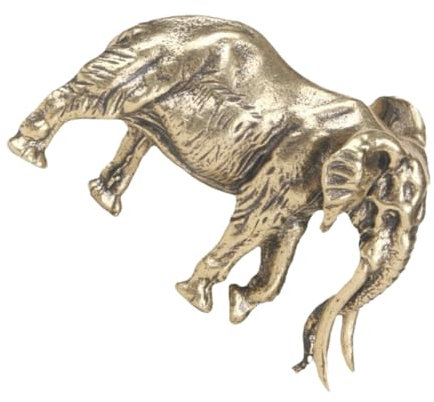 QUMIIRITY Messing Elefantenornament Statue Desktop Dekoration Tier Skulptur Elefantenfigur Elefantenstatuen Elefantenfiguren