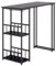 i-flair Bartisch Gavin 110x50 cm, Stehtisch (105 cm) 2 cm Dicke hitzebeständige, Kratzfeste & Pflegeleichte Tischplatte, 2 Ablagen, Glashalter, Stahlrahmen, einfacher Aufbau, Industriestil (Schwarz)