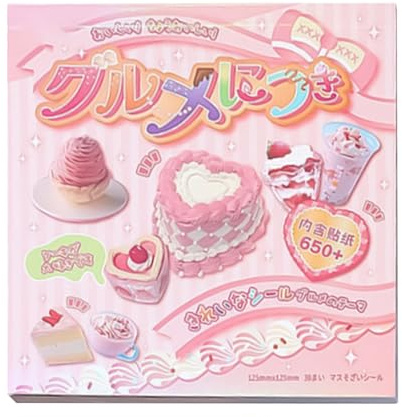 Cute Dessert Stickers, Japanese Food Decals, 30 Non-Repeating Designs, Vintage Coated Paper, Ideal for Laptop Water Bottle Cup Decor, 4.92 Inches, Pink Color, 1 Set