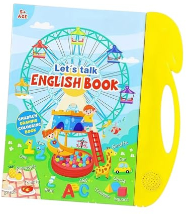 KiBcsLic Englische Wörter Soundbuch Kinder Lernspielzeug für Kinder Ab 3 Jahren Kleinkinder