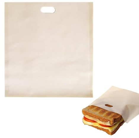 Générique Grilltasche | Wiederverwendbare waschbare Grill-Griffe | Toastbags für Grilled Cheese, Sandwiches, Pizza, Hühnerstücke, Wurst oder
