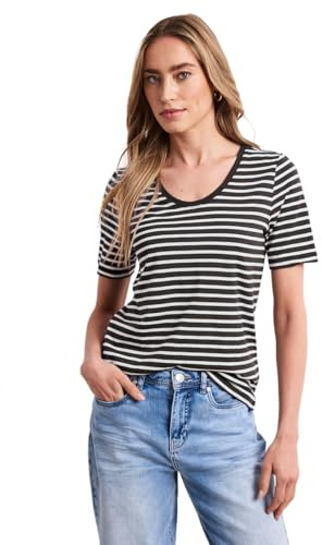 Damen T-Shirts mit Rounded V-Neck im 2er-Pack