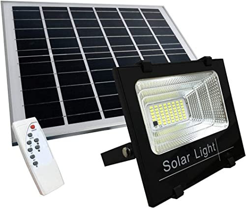 BES 20749 Faro Faretto LED SMD 10W, Pannello Solare Energia Crepuscolare Telecomando