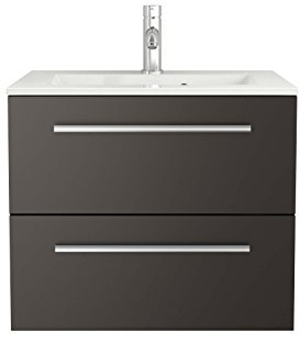 Sieper Waschtischunterschrank inkl. Waschtisch, Libato Badezimmerunterschrank anthrazit, 60x50cm