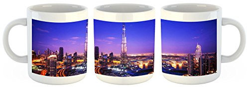 Unified Distribution Burj Khalifa Tower Dubai - Tasse mit Motiv Bedruckt, 300ml C-Henkel. Tolles Geschenk für Büro, Küche, Geburtstag, Ihre Neue Lieblingstasse zum Frühstück