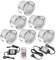 INDARUN LED Bodeneinbauleuchten Aussen RGB 6er Set, Ø30mm WiFi Terrasse Einbaustrahler, Led Terrassenbeleuchtung IP67 Wasserdicht Boden Licht für Küche Garten Treppen
