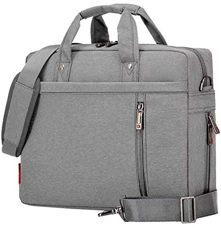Bolso para Ordenador Portátil Maletín para Portátiles Bolsa de Hombro Funda para 17 Pulgadas Portátiles, Versión 3 Gris