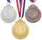 TOYANDONA Metallmedaillen mit Nackenband Gold Silber Bronze olympischen Stil für Kinder Sport oder einen Wettbewerb, 3er Pack