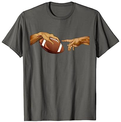 American Football Michelangelo Hand Lustig Football Fan T-Shirt