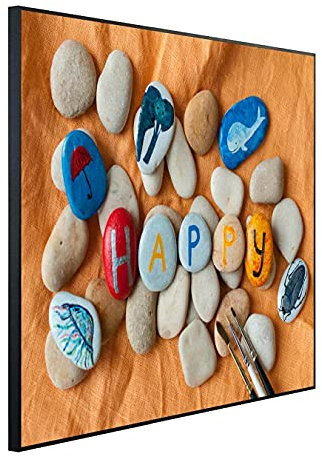 Ecowelle Infrarotheizung mit Bild | 350 Watt | 60x60 cm | Infrarot Heizung| | Made in Germany| i 181 Steine