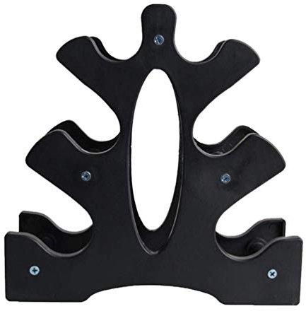 BESPORTBLE Hantelablage Hantelständer Kunststoff 3 Lagige Kurzhantelablage Hantelbaum Gewichteständer Langhantelablage Langhantelständer für Zuhause Fitnessstudio Schwarz