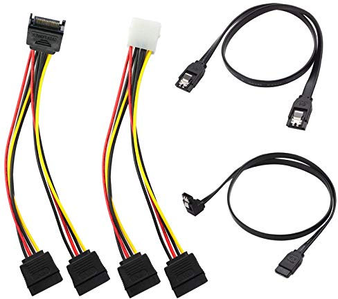 KETAWA SATA Cable, 6 Gbps Data Transfer, Compatible with HDD, SSD, DVD Drives