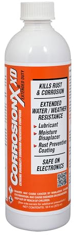 CorrosionX Extended Duty, Industrial Lubricant & Corrosion Preventive, Long-Lasting Rust & Salt Protection, Weather Resistant, Safe for Electronics, Automotive, Marine, RV & Trailer Use, 16oz Flip-Cap