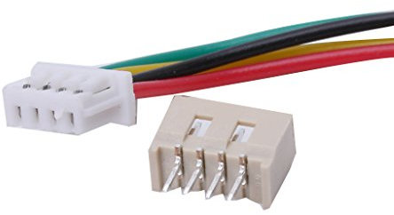 ZOUXO Mini Micro 1,25 mm JST T-1 4-poliger Stecker mit Kabel x 10 Sätze